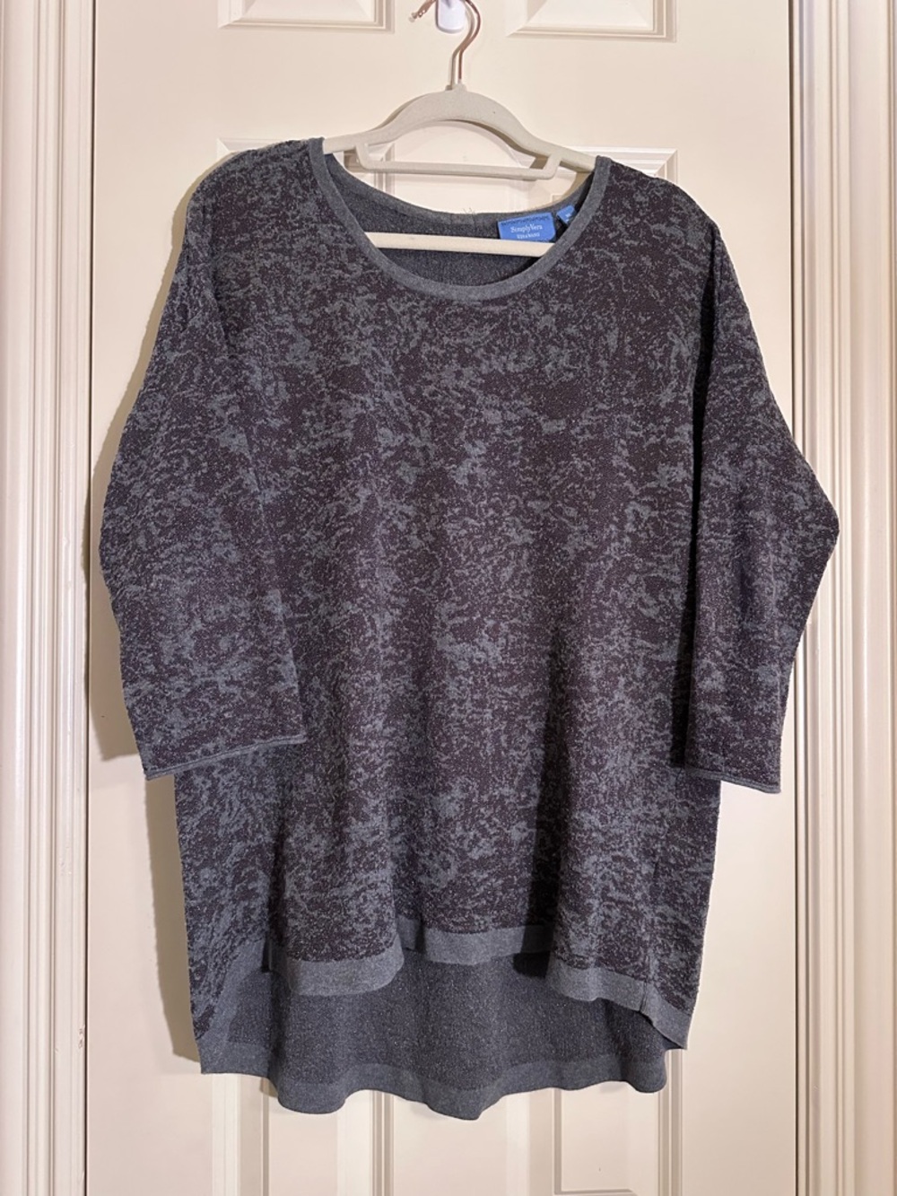 Simply Vera Vera Wang Heathered Charcoal Sweater